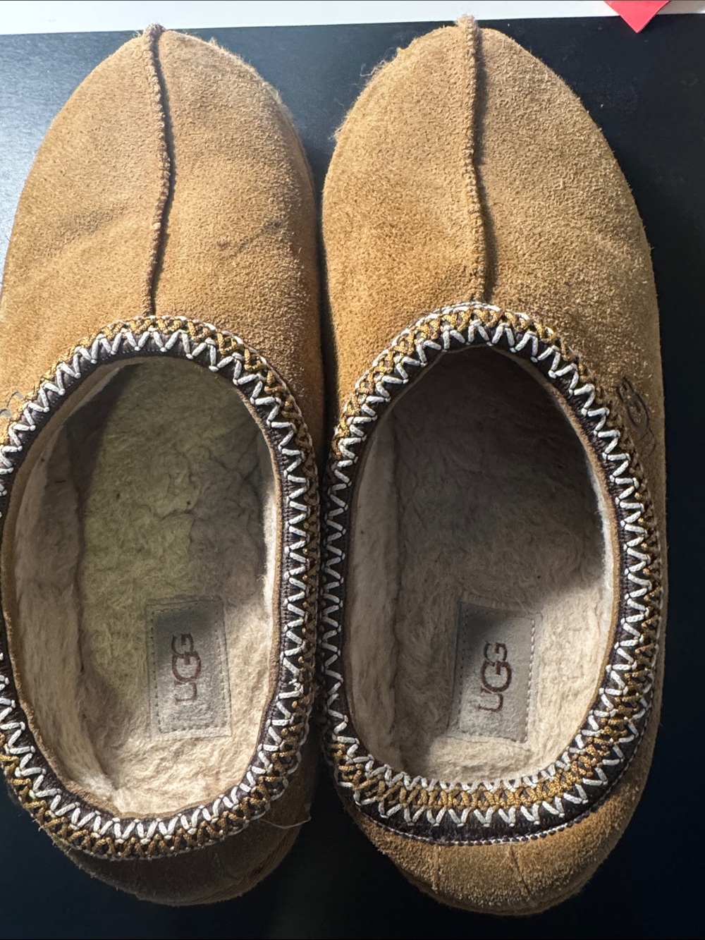 UGG Kids Chestnut Suede Moccasin Slippers